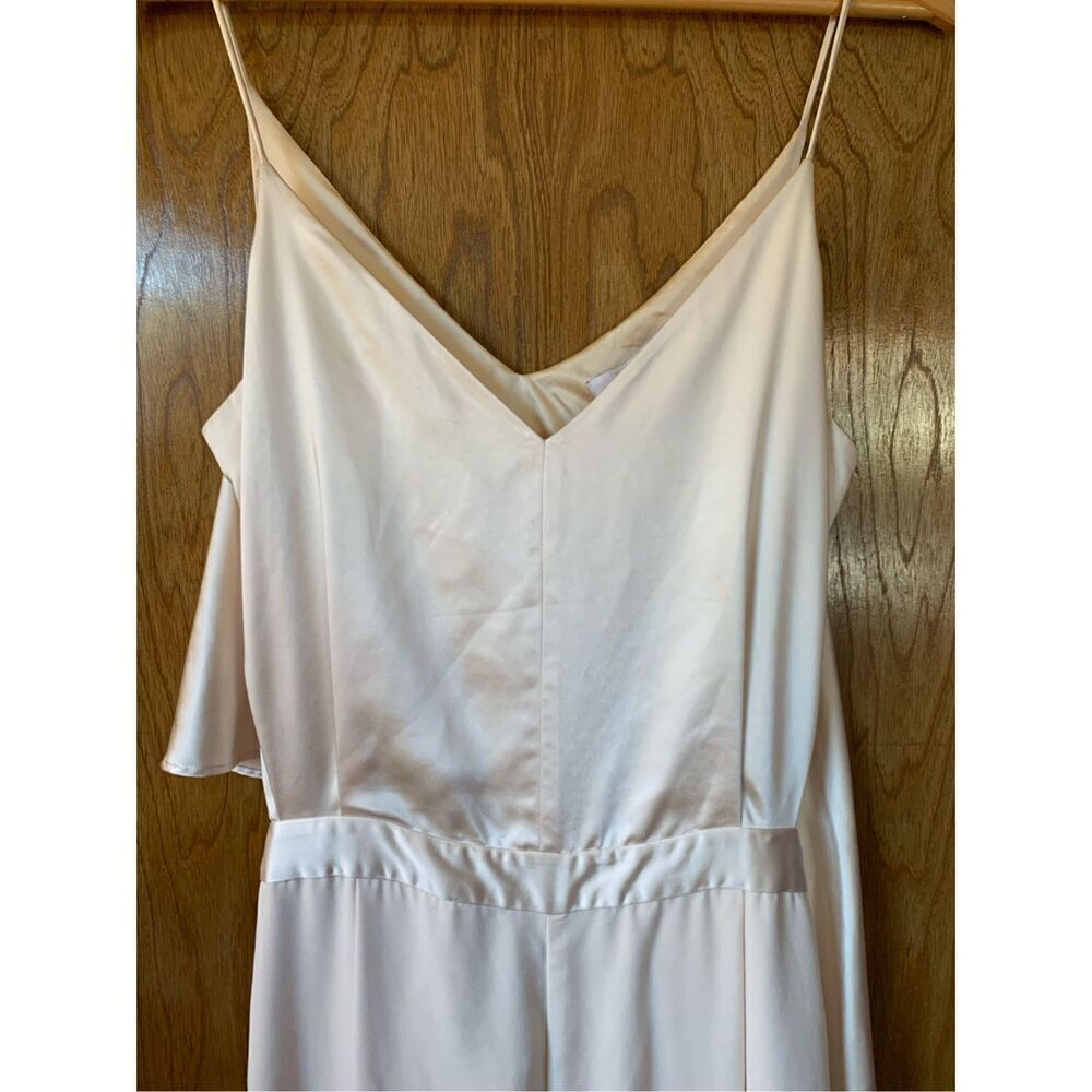 Obando‎ Collective Satin Wide Leg Jumpsuit Cream Size 10 - Picture 6 of 12